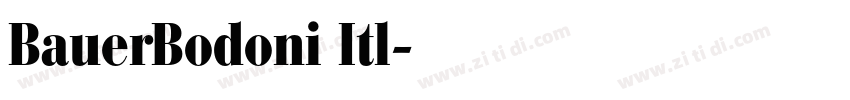 BauerBodoni Itl字体转换